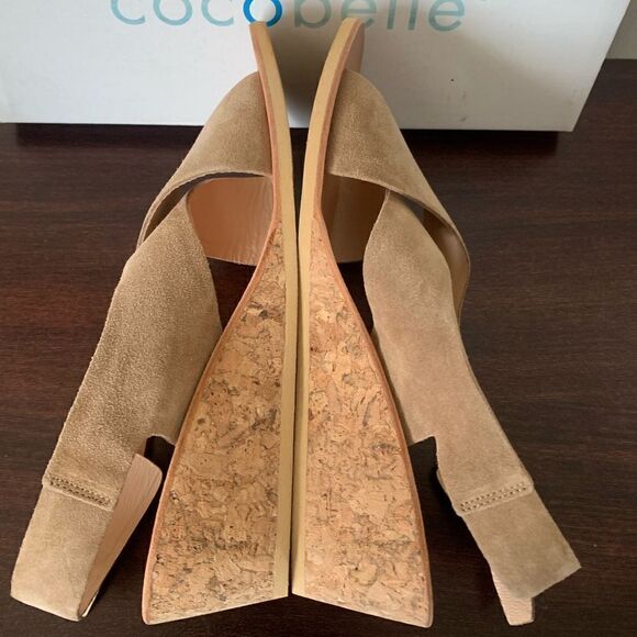 💥Cocobelle sabri suede leather wedge sandal size 7,5 - Picture 4 of 6